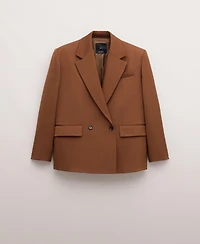 Mango Women's Double-Breasted Suit Blazer