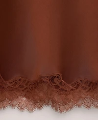 Mango Women's Asymmetrical Satin Lace Dress