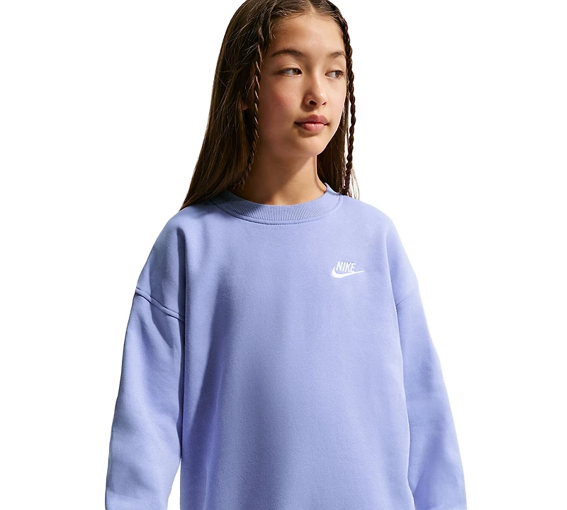 Nike Big Girls 7-16 Sportswear Club Fleece Oversized-Fit Sweatshirt