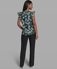 Karl Lagerfeld Paris Women's Crew Neck Top