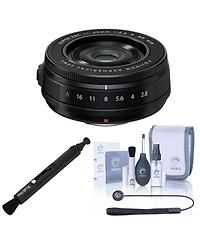 Fujifilm Xf 23mm f/2.8 R Wr Lens, Black with Pro Optic Lens Care Kit that includes Universal Lens Cap Tether, Cleaning Kit, and LensPen Lens Cleaner