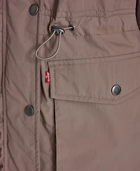 Levi's Women's Cinch-Waist Hooded Rain Anorak Jacket