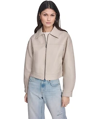 Levi's Women's Faux Leather Relaxed-Fit Zip-Front Jacket
