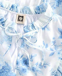 Anne Klein Women's Pleated Flutter-Sleeve Midi Dress