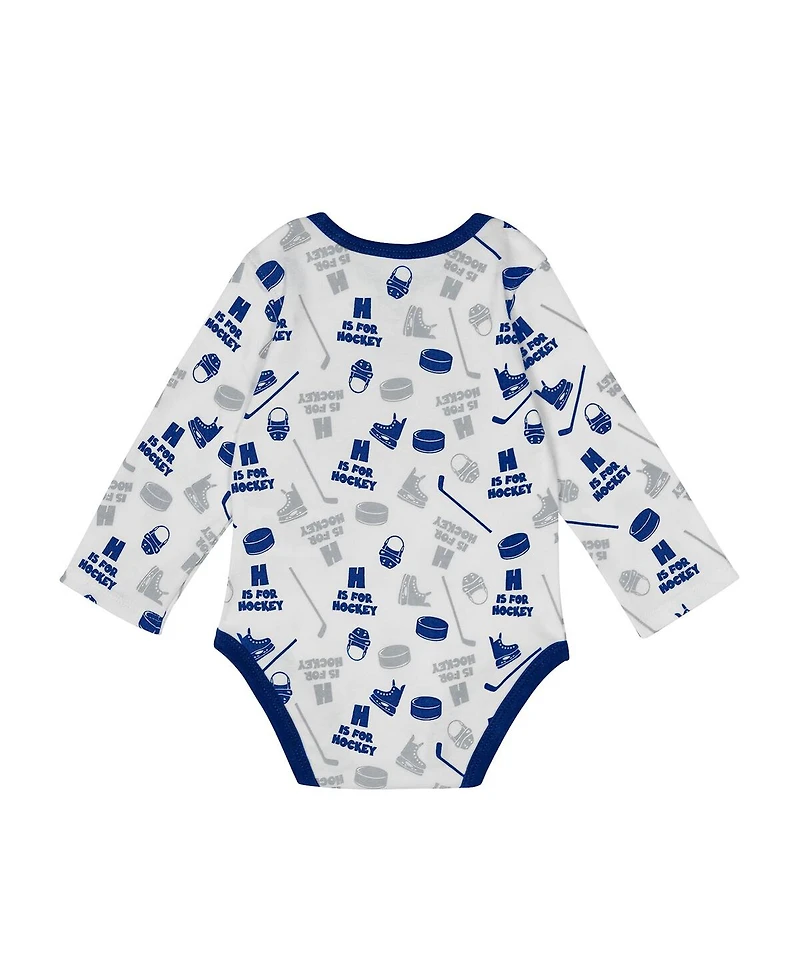 Outerstuff Baby Boys and Girls White Tampa Bay Lightning Quick Learner Long Sleeve Bodysuit