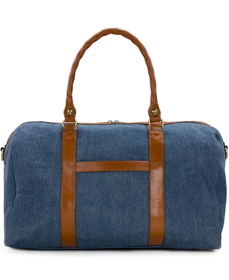 Patricia Nash Milano Extra-Large Denim Weekender Duffel Bag