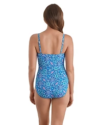 ShapeSolver Women's Surplice Neck One-Piece Swimsuit