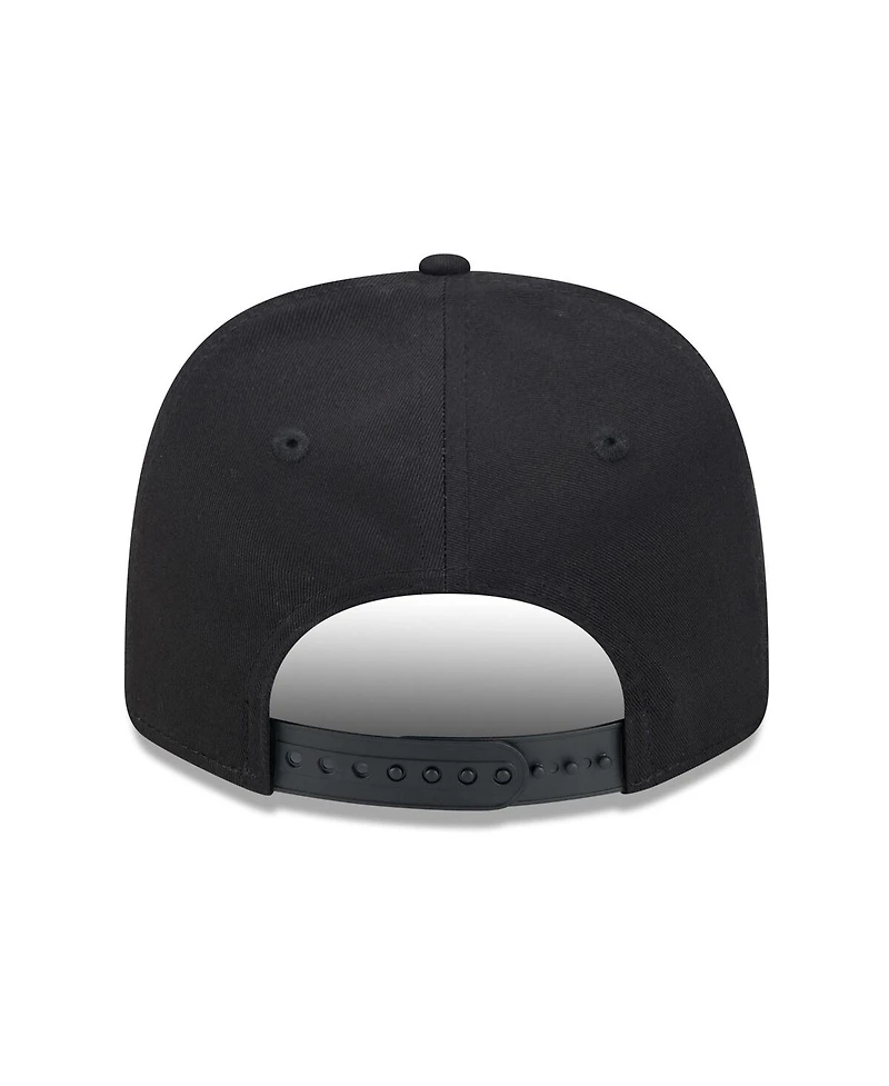 New Era Men's Black Texas Tech Red Raiders Wordmark 9SEVENTY Stretch-Snap Adjustable Hat