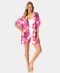 Anne Cole Women's Tie-Front Kaftan Swim Cover Up