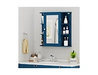 Slickblue Wall Bathroom Mirror Cabinet with Built-In Storage Shelves