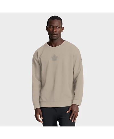 Fanatics Men's Tan Toronto Maple Leaf Authentic Pro Road Tri-Blend Sweatshirt