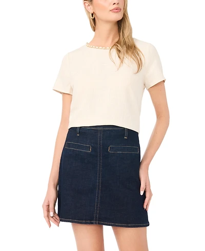 Vince Camuto Women's Crewneck Short-Sleeve Top