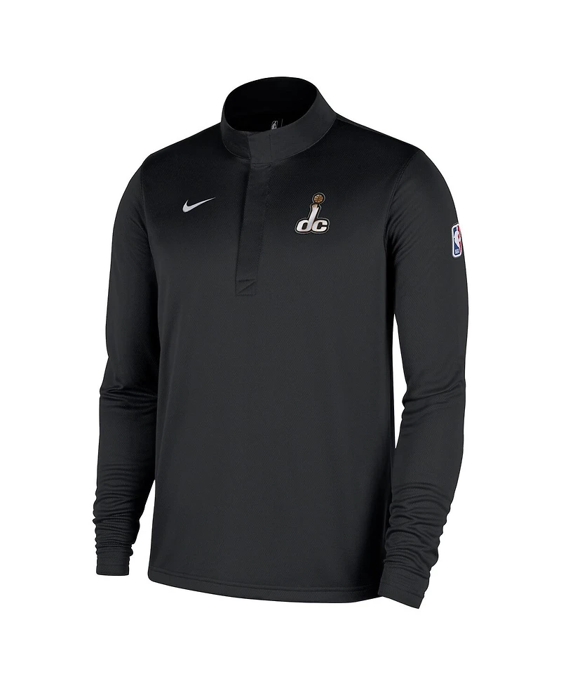 Nike Men's Black Washington Wizards 2025/26 City Edition Remix Authentic Coaches Dri-fit Half-Zip Sweatshirt