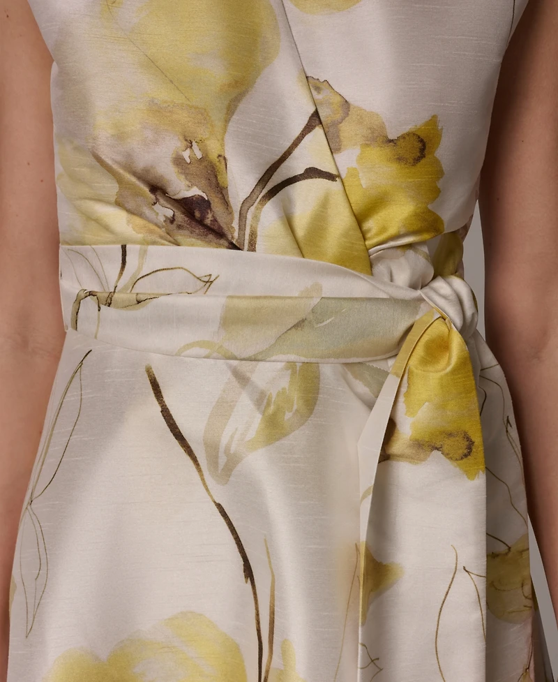 Donna Karan New York Women's A-Line Floral Midi Dress