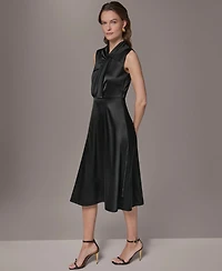 Donna Karan New York Women's Mock Neck A-Line Dress