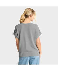 Fanatics Women's Heather Gray Chicago Bears Oversized Hometown Premium Henley Shirt