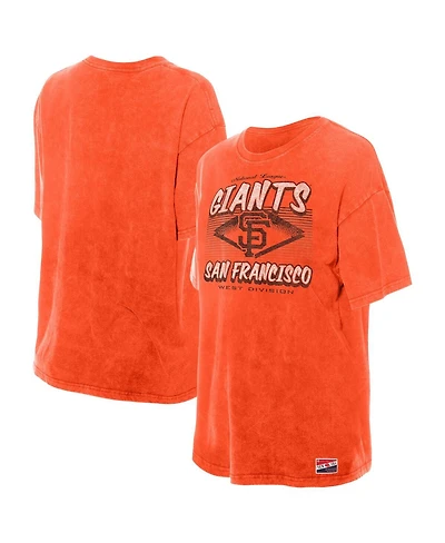 New Era Women's Orange San Francisco Giants Mineral Wash Oversized T-Shirt