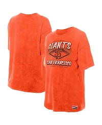 New Era Women's Orange San Francisco Giants Mineral Wash Oversized T-Shirt