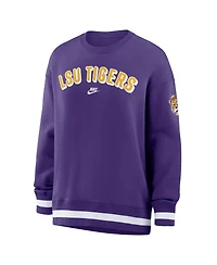 Nike Women's Purple Lsu Tigers Oversized Legacy Phoenix Sweatshirt