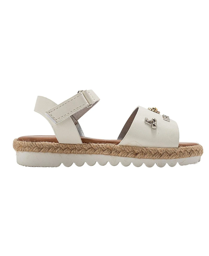 Bebe Little Girls Girl's Fashion Sandals – Dressy Shoes with Playful Charm Details
