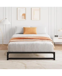 gaomon 6 Inch Size Metal Platform Bed Frame with Steel Slat Support, Mattress Foundation and No Box Spring Needed
