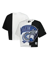 New Era Women's White Minnesota Lynx Team Split Cropped Boxy T-Shirt