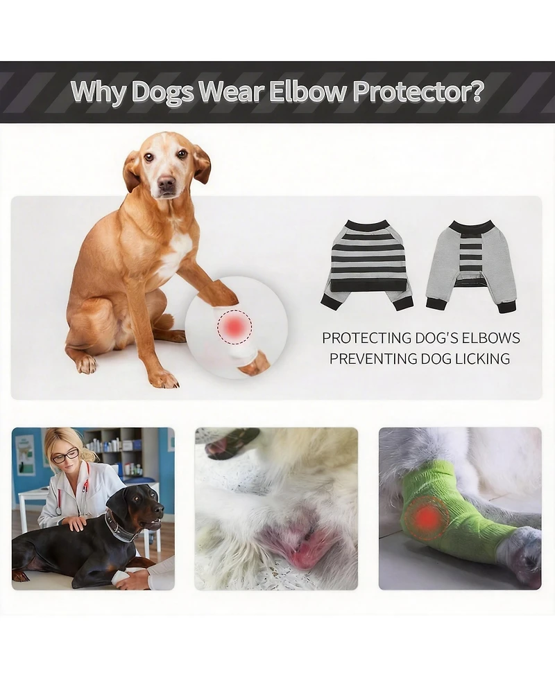 Aronkl Dog Recovery Sleeve for Knee Protection and Joint Support