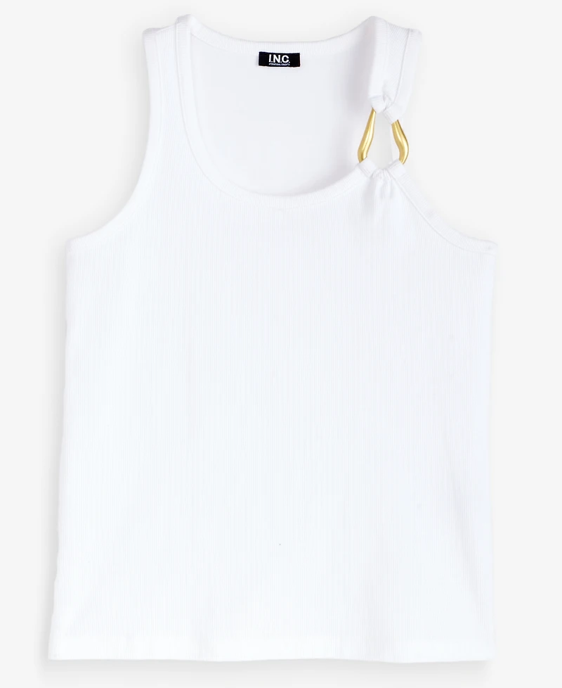 I.n.c. International Concepts Petite Perfect Rib Hardware Tank Top, Macy's Exclusive