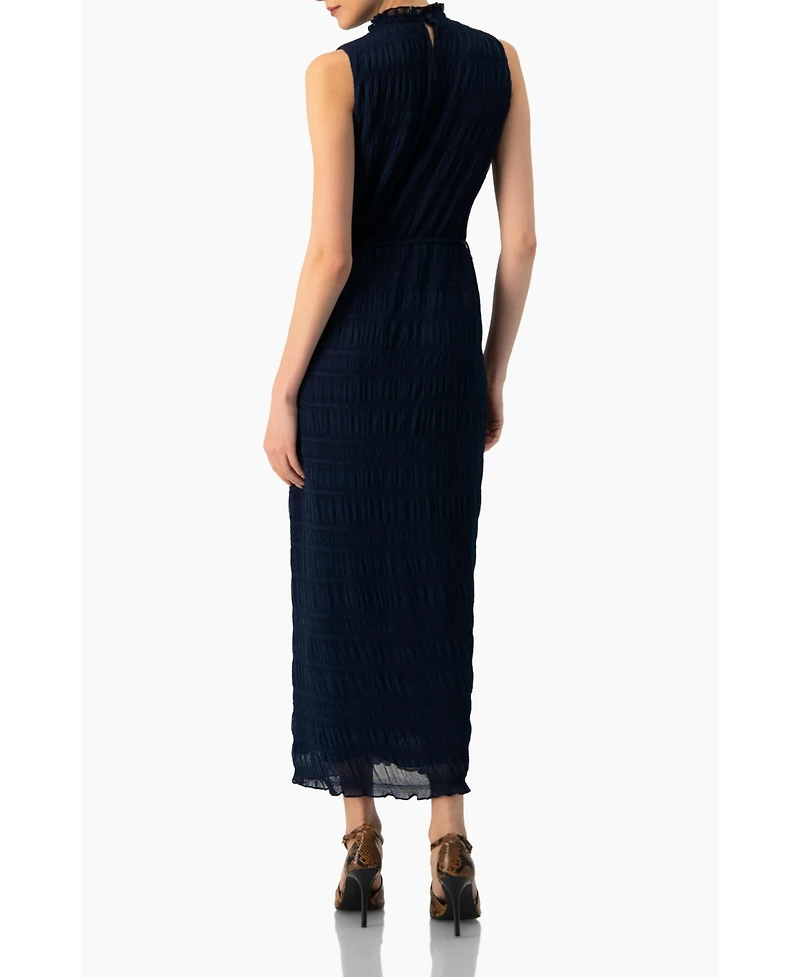 Ivonne Women's Sleeveless Long Pleated Dress