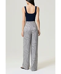 Nocturne Women's Flowy Wide-Leg Tailored Pants
