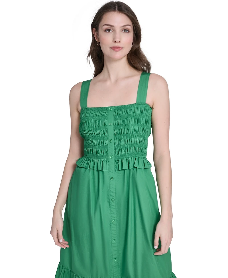 Eliza J Petite Square Neck Midi Dress