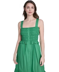 Eliza J Petite Square Neck Midi Dress