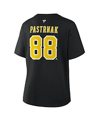 Fanatics Women's David Pastrnak Black Boston Bruins 2026 Nhl Stadium Series Authentic Stack Name Number T-Shirt
