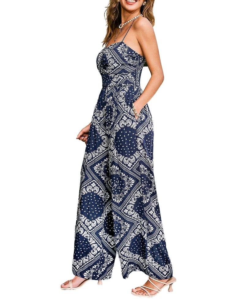 Cupshe Women's V-Neck Zipper Closure Unlined Jumpsuit