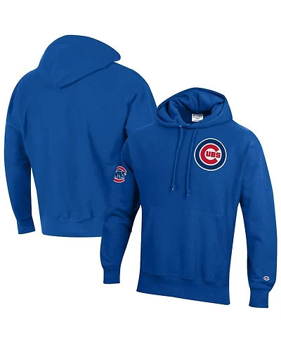 Champion Men's Royal Chicago Cubs Reverse Weave Chenille Hoodie