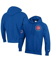 Champion Men's Royal Chicago Cubs Reverse Weave Chenille Hoodie