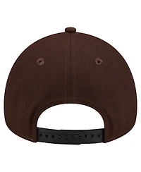 New Era Men's Dark Brown Philadelphia Eagles Burnt Wood A-Frame 9FORTY Adjustable Hat