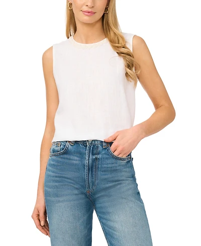 Vince Camuto Women's Sleeveless Crewneck Blouse