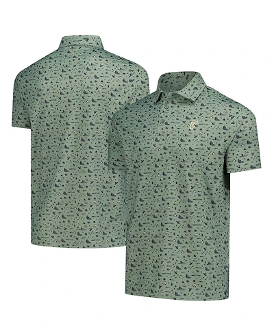 Barstool Golf Men's Green Wm Phoenix Open Printed Polo Shirt