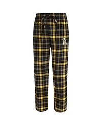 Concepts Sport Men's Black/Gold Appalachian State Mountaineers Ultimate Flannel Pants