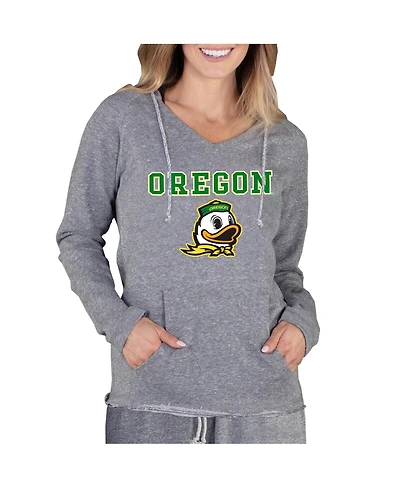 Concepts Sport Women's Gray Oregon Ducks Mainstream Lightweight Terry Pullover Hoodie