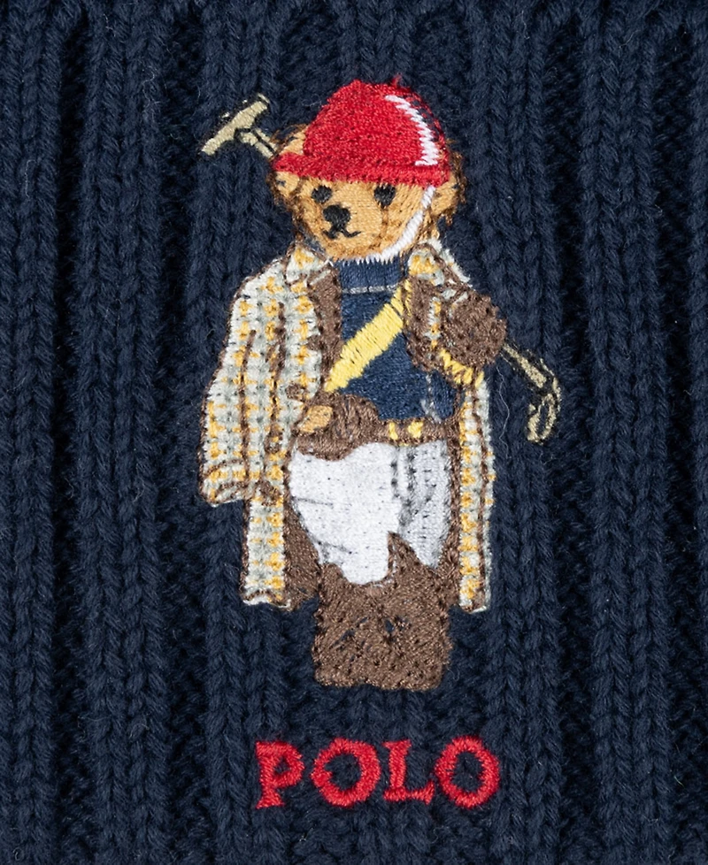 Polo Ralph Lauren Men's Modern Classic Polo Society Bear Beanie
