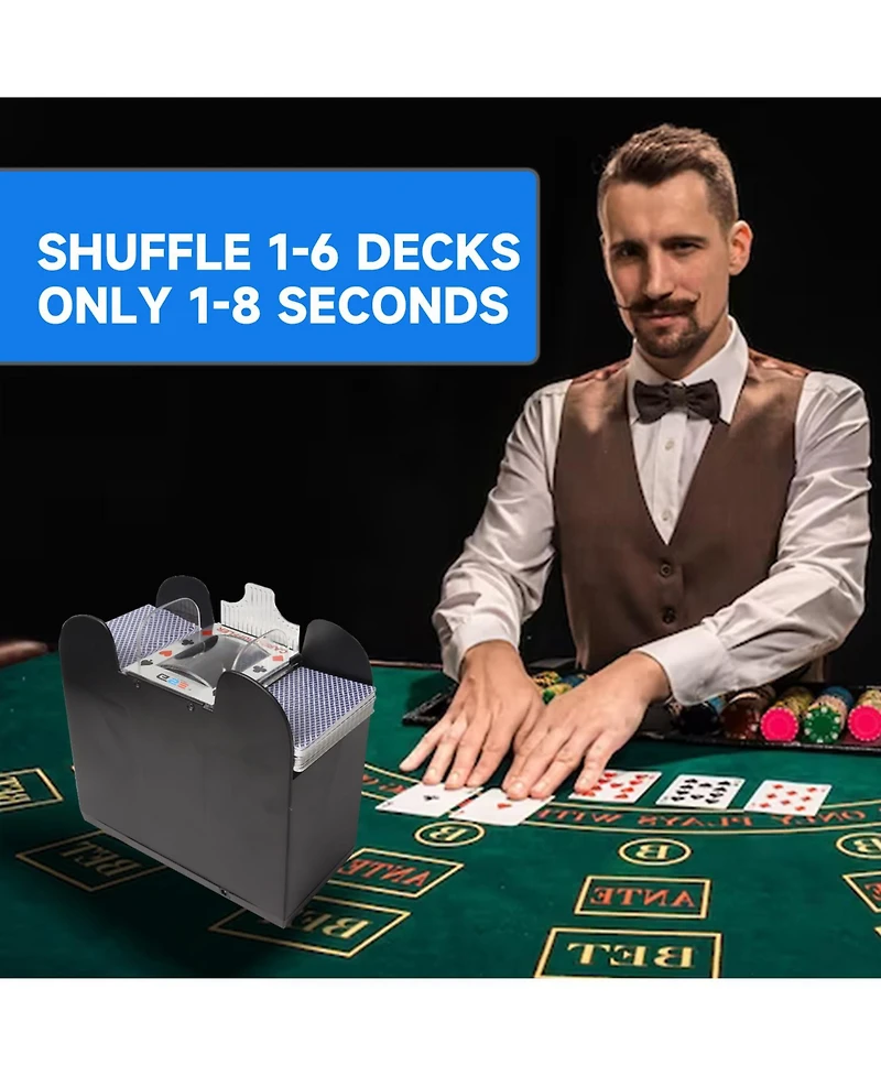 Gse Games & Sports Expert Automatic Card Shuffler, 4-Deck, Ac/Dc Battery-Operated