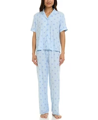 Flora by Nikrooz Women's Brenna Knit 3-Pc. Pajama Set