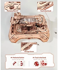 Robotime 3D Wooden Puzzle for Adult, Wooden Marble Run Set, Model Building Kits, Diy Gear Ball Challenge