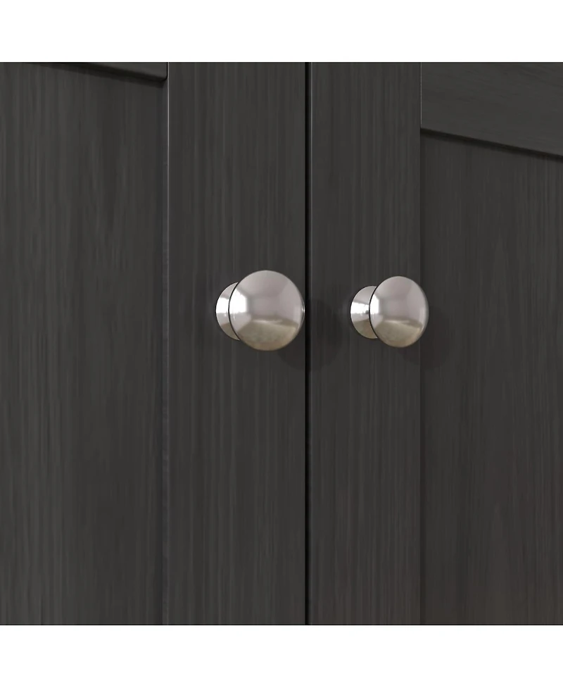 Sillysis 35.4" Munich Black Bathroom Vanity with Basin, Plywood Cabinet with Soft Closing Doors & 3 Drawers Storage for Small Bathrooms