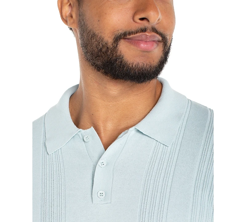 Liverpool Los Angeles Men's Short-Sleeve Knit Polo Sweater