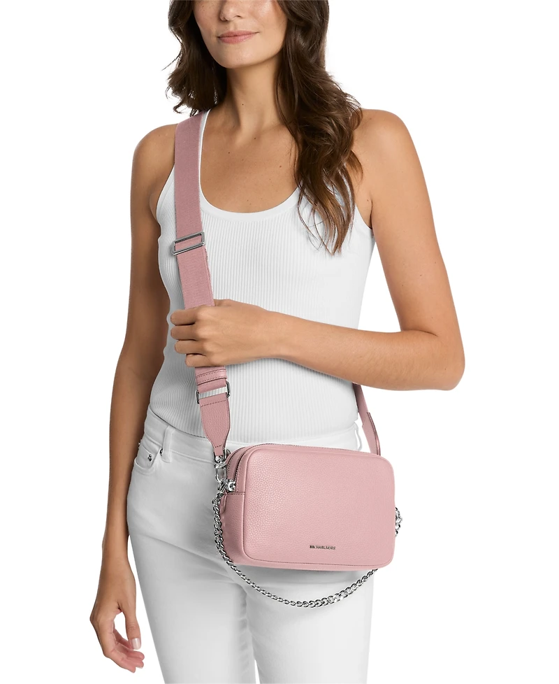 Michael Kors Bryant Medium Leather Double Zip Chain Camera Crossbody