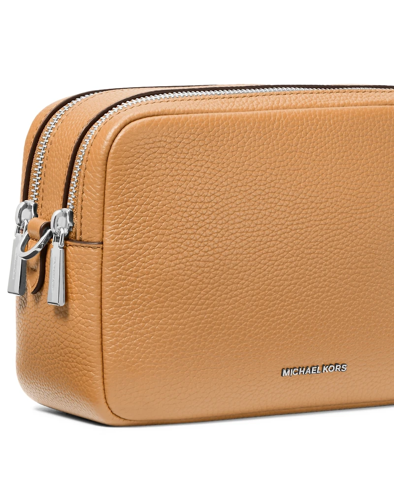 Michael Kors Bryant Medium Leather Double Zip Chain Camera Crossbody