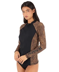 Hurley Women's Soft Spot Long-Sleeve Front-Zip Rashguard